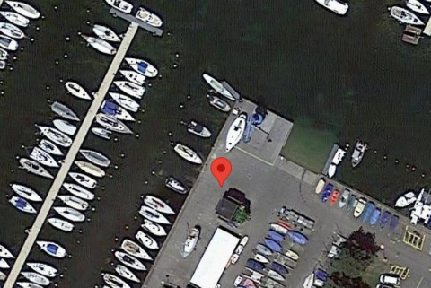 Vue satellite du port d'Estavayer